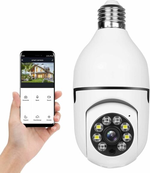 Caméra WiFi AL Smart PTZ avec ampoule intelligente intégrée